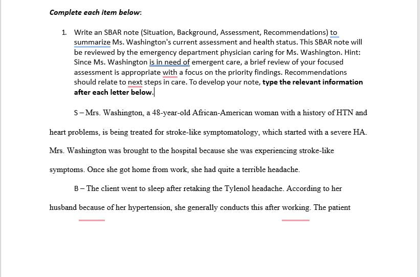 [Answered] NR305 Week 4 Assignment Neurovascular Assessment Athena