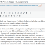 (Solution) NRNP-6635 Week 10: Assignment