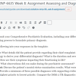 (Solution) NRNP-6635 Week 8: Assignment Assessing and Diagnosing Patients With Substance-Related and Addictive Disorders
